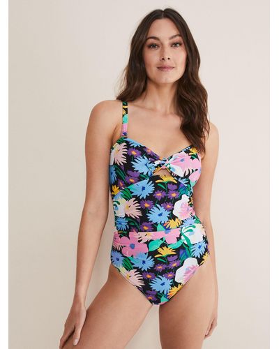 Phase Eight Atla Floral Swimsuit - Blue