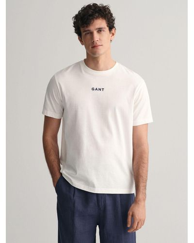 GANT Cntr Logo T-shirt - White