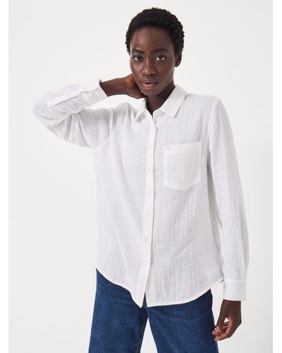 Crew Harlie Cotton Relaxed Shirt - White