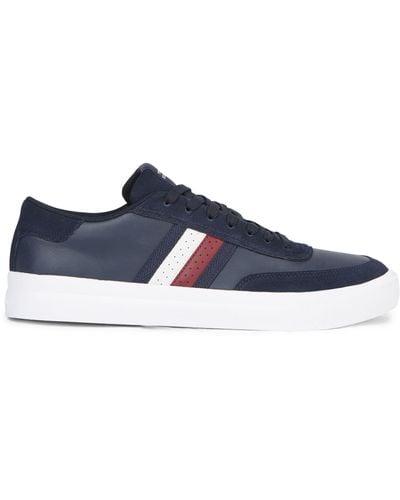 Tommy Hilfiger Cupsole Leather Trainers - Blue
