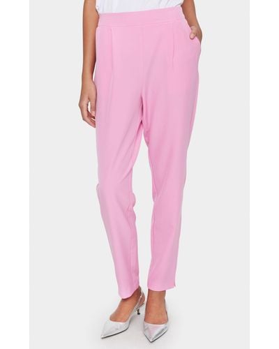 Saint Tropez Celest Elasticated Regular Fit Trousers - Pink