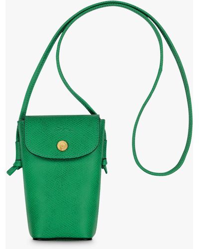 Longchamp Épure Leather Phone Pouch Bag - Green