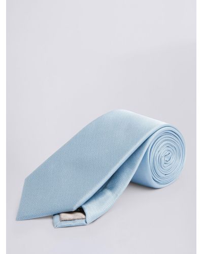 Moss Oxford Silk Tie - Blue