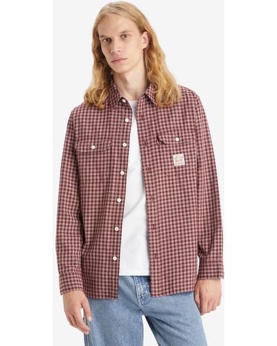 Levi's Classic Checked Worker Shirt - Red