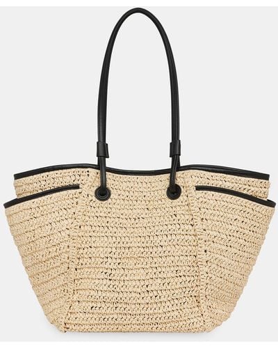 Whistles Zoelle Straw Tote Bag - Natural