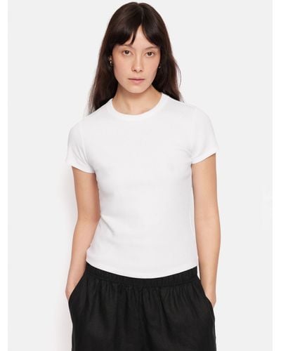 Jigsaw Fine Cotton T-shirt - White