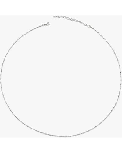 Monica Vinader 18" Station Chain Necklace - White