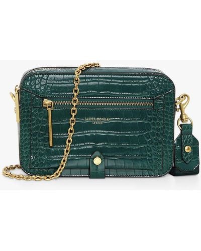 Jasper Conran Celeste Croc Effect Toaster Cross Body Bag - Green