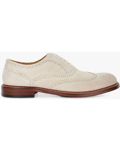 Dune Solihull Suede Oxford Brogue Shoes - White