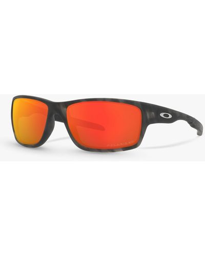 Oakley Oo9225 Canteen Prizm Rectangular Polarised Sunglasses - Red