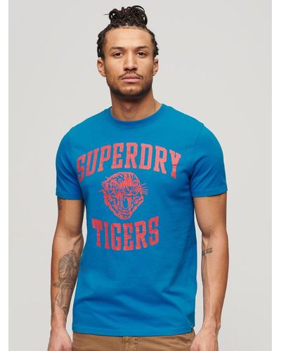 Superdry Track & Field Athletic Graphic T-shirt - Blue