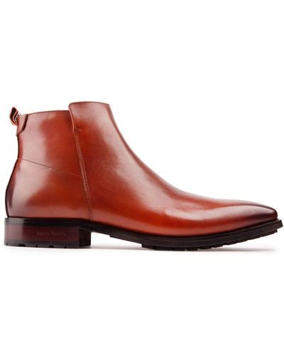 Simon Carter Primrose Leather Chelsea Boots - Red