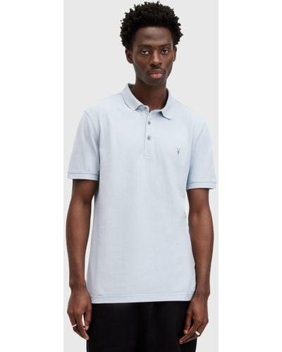 AllSaints Reform Short Sleeve Polo Shirt - White