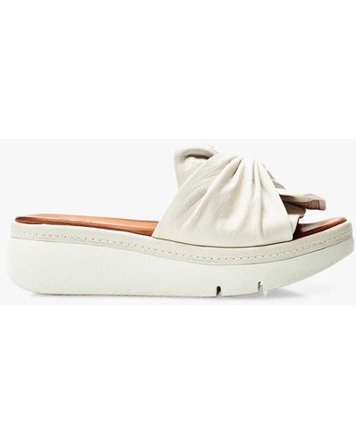 Moda In Pelle Ollin Leather Flatform Sandals - White