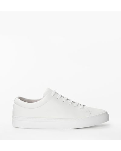 John Lewis Flora Lace Up Trainers - White