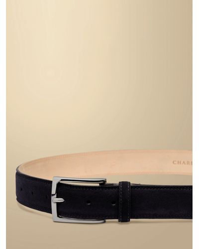 Charles Tyrwhitt Suede Leather Belt - Natural