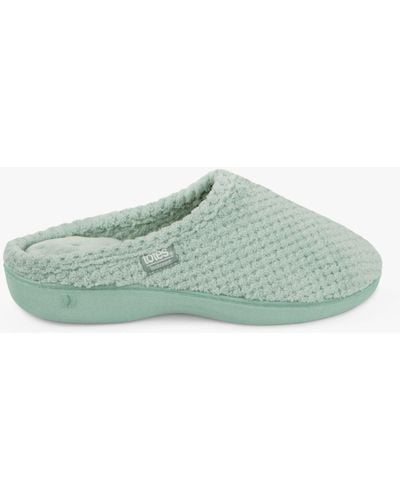 Totes Popcorn Terry Mule Slippers - Green