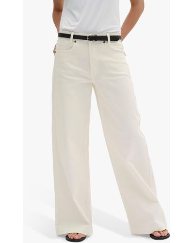 My Essential Wardrobe Dango High Waisted Wide Leg Jeans - White