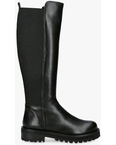 KG by Kurt Geiger South Leather Knee High Boots - Black