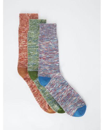John Lewis Organic Cotton Blend Multi Boot Socks - Multicolour