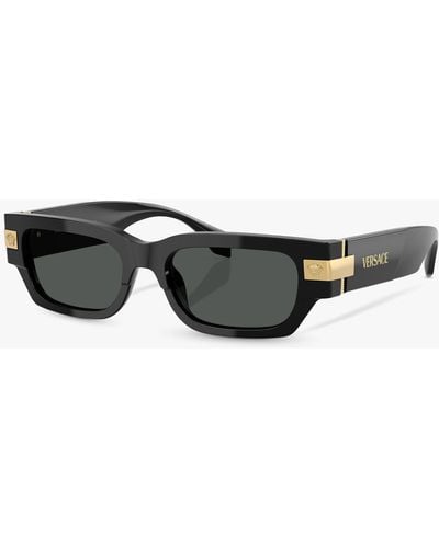 Versace Ve4465 Rectangular Sunglasses - Grey