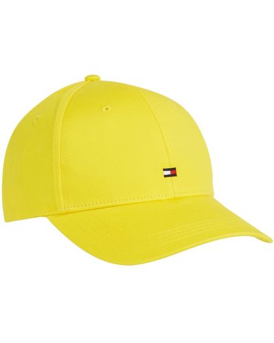 Tommy Hilfiger Logo Embroidered Organic Cotton Cap - Yellow