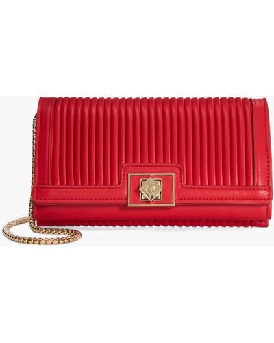 Dune Serenities Pleated Clutch Bag - Red