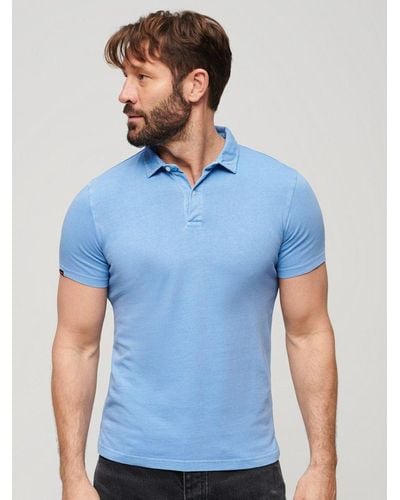 Superdry Jersey Polo Top - Blue