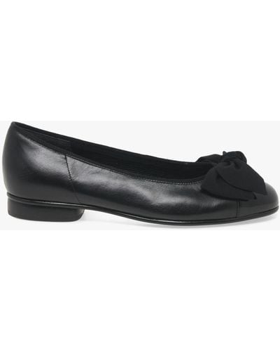 Gabor Amy Patent Leather Ballet Court Shoes - Black
