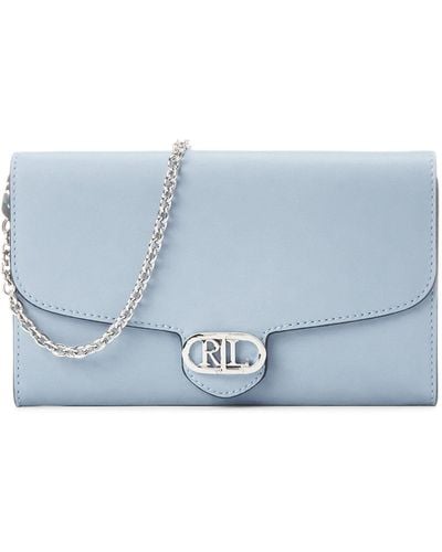 Ralph Lauren Lauren Adair Leather Cross Body Bag - Blue