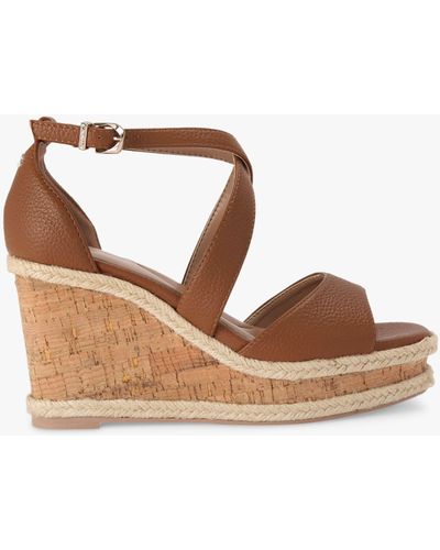 Carvela Kurt Geiger Kross Wedge Heel Sandals - Brown