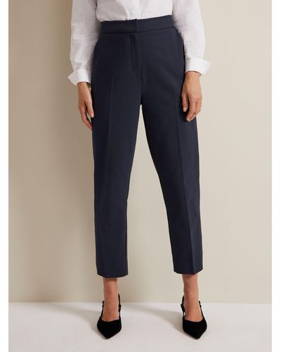 Phase Eight Ulrica Cropped Trousers - Blue