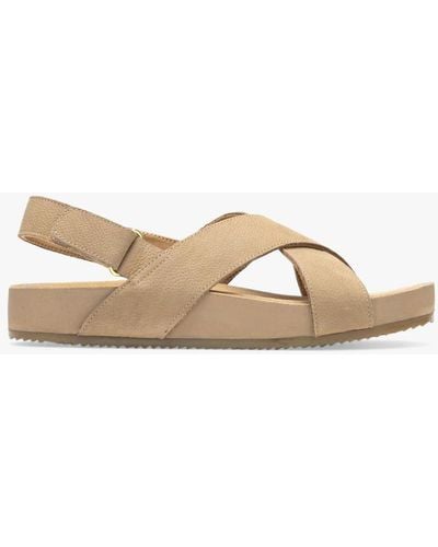 Hush Puppies Mylah Leather Slingback Sandals - Natural