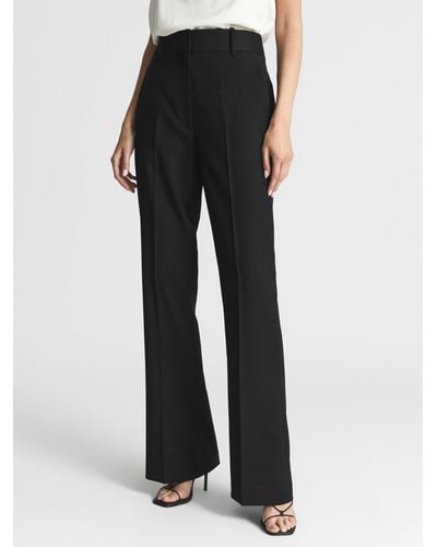 Reiss Haisley Tailored Flare Trousers - Black