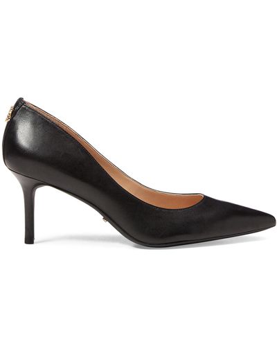 Ralph Lauren Lauren Lanette Leather Pointed Toe Stiletto Court Shoes - Brown