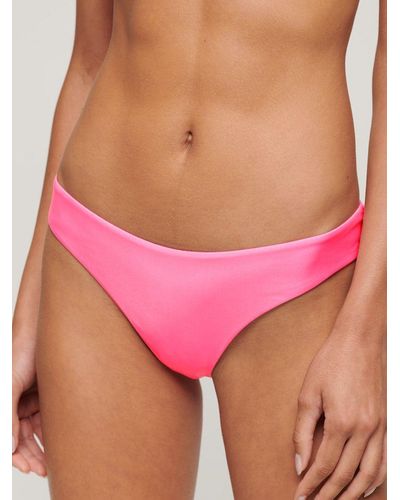 Superdry Logo Brazilian Bikini Briefs - Pink