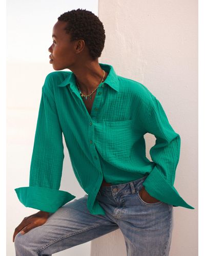 Nrby Elouise Cotton Double Gauze Shirt - Green