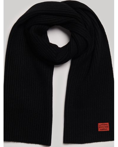 Superdry Workwear Knit Scarf - Black