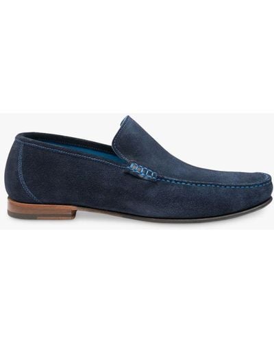Loake Nicholson Polo Suede Slip-on Shoes - Blue