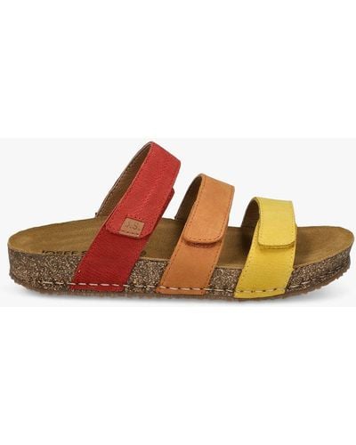Josef Seibel Hannah 03 Slider Flat Leather Sandals - Multicolour