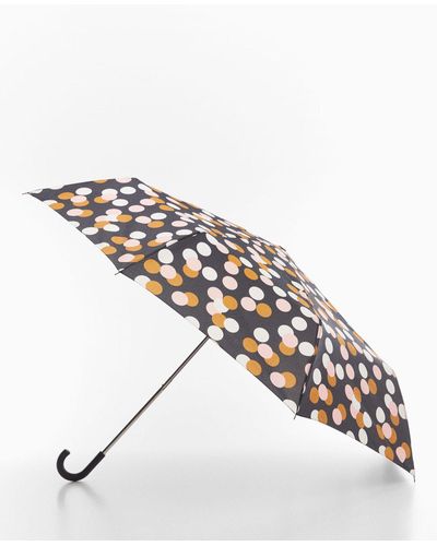 Mango Lunares Spot Print Umbrella - Metallic