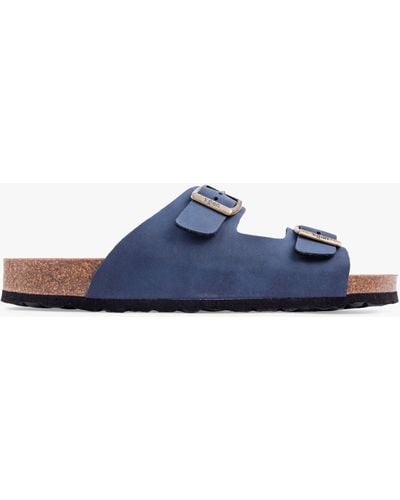 V.Gan Mango Double Strap Footbed Sandals - Blue