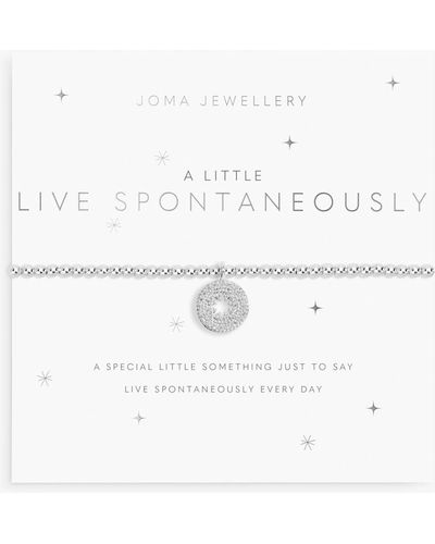 Joma Jewellery 'live Spontaneously' Charm Bracelet - Natural