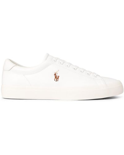 Ralph Lauren Polo Longwood Leather Trainers - White