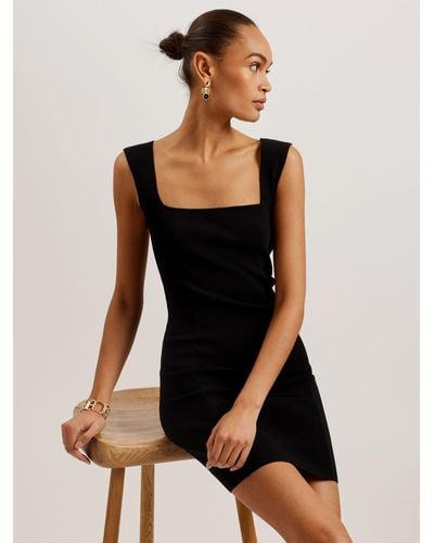 Ted Baker Imojenn Knitted Bodycon Mini Dress - Black