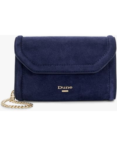 Dune Bellini Box Clutch Bag - Blue