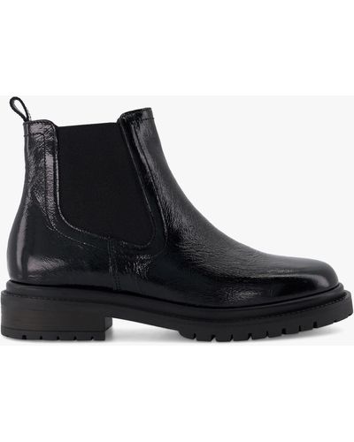 Dune Perceive Cleated-sole Leather Chelsea Boots - Black