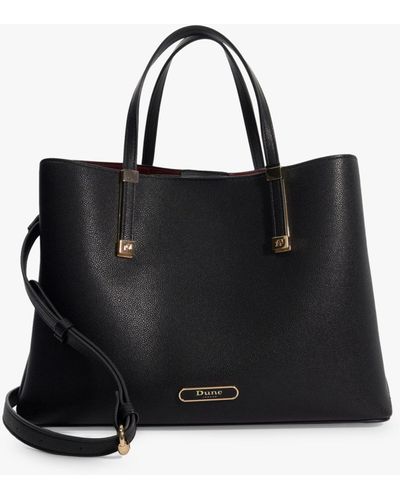 Dune Dorry Recycled Synthetic Tote Bag - Black