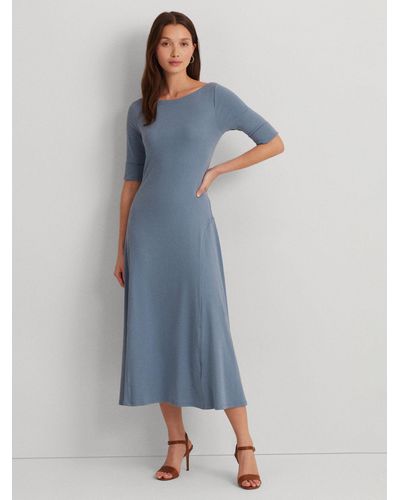 Ralph Lauren Lauren Munzie Flared Dress - Blue