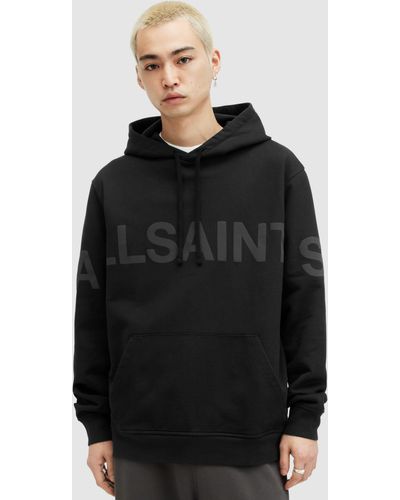 AllSaints Biggy Organic Cotton Over Head Hoodie - Black